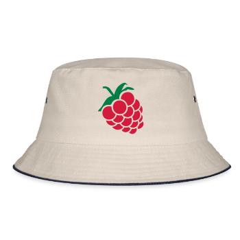 Himbeere - Bucket Hat - Natur/Navy - Vorne