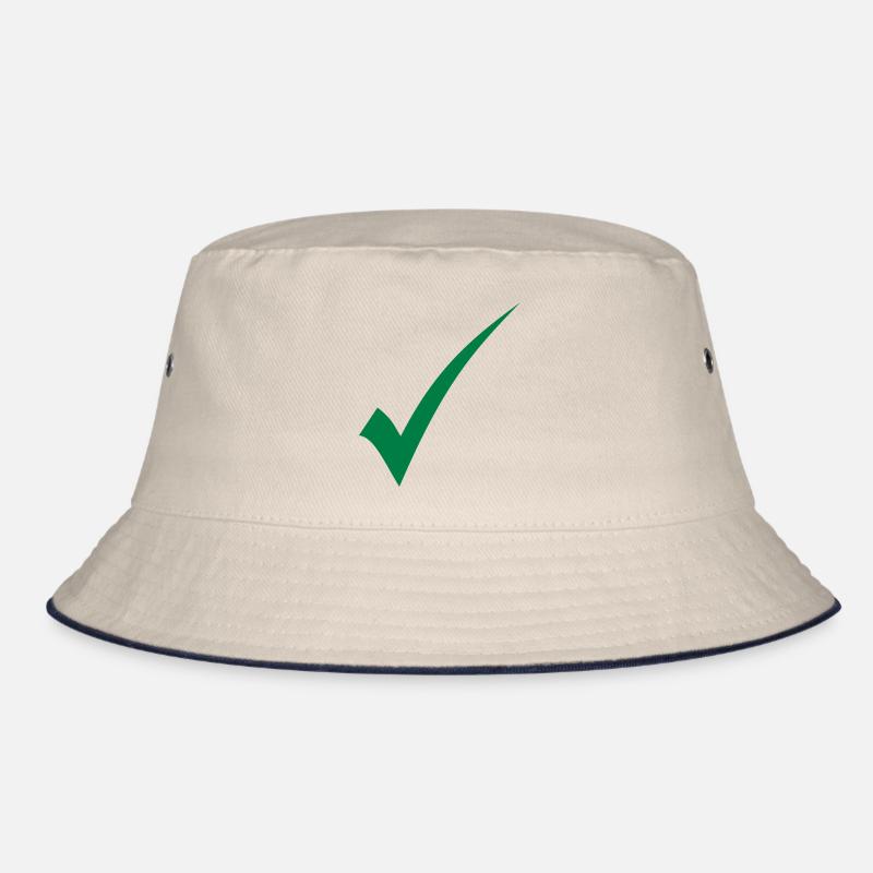 Green hook check Bucket Hat