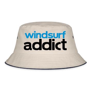 windsurf addict - Bucket Hat - ecru/navy - Front