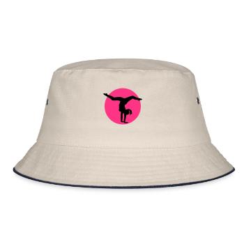 bodenturnen_f2 - Bucket Hat - ecru/navy - Front