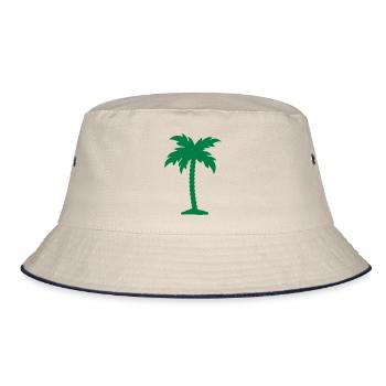 palm tree - Bucket Hat - ecru/navy - Front