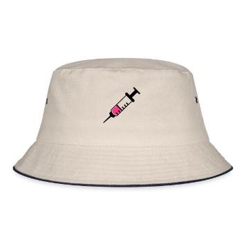 Spritze - Bucket Hat - Natur/Navy - Vorne