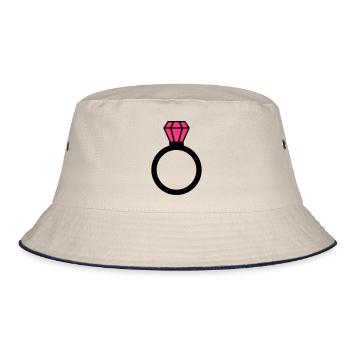 Ring - Bucket Hat - Natur/Navy - Vorne