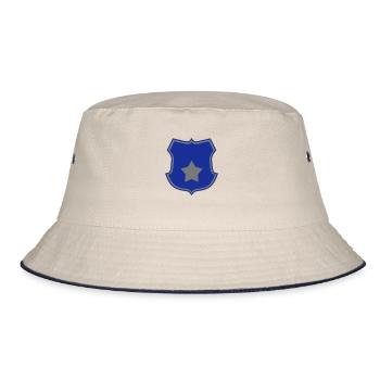 Polizei - Bucket Hat - Natur/Navy - Vorne