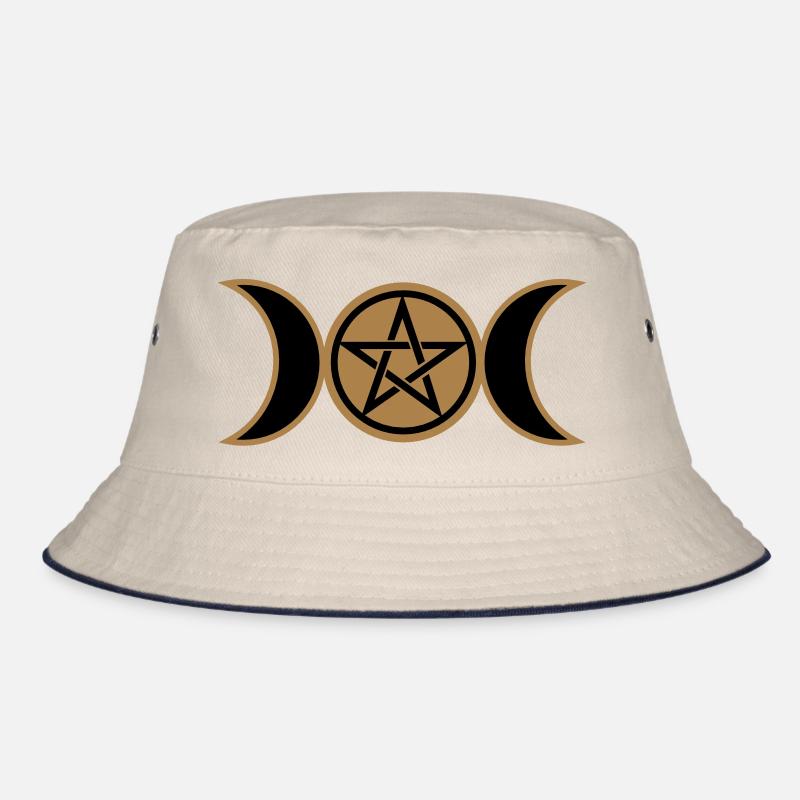 Pentacle, Pentagramme- lune triple Wicca, amulette Bob