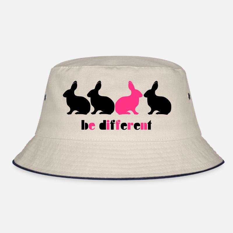 Be different Bunny Rabbit Unique Unique 2c Bucket Hat