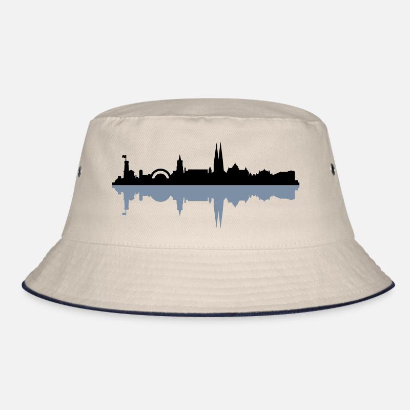 Skyline Bielefeld - Bucket Hat - Natur/Navy