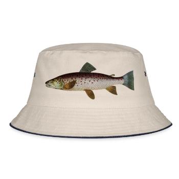 Forelle - Bucket Hat - Natur/Navy - Vorne
