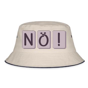 NÖ SAGEN - Bucket Hat - Natur/Navy - Vorne