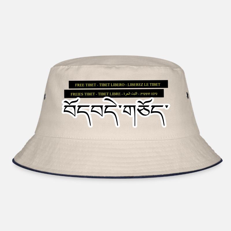 Multi Tibet - Bucket Hat - ecru/navy