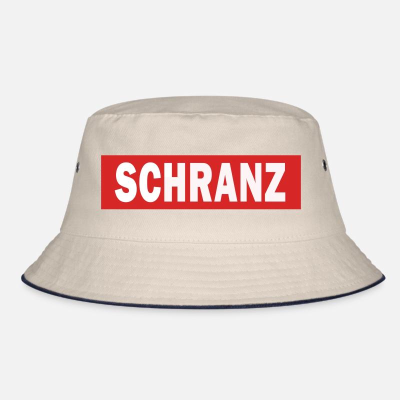 Schranz - Electro Dance Music Techno - Bucket Hat - ecru/navy