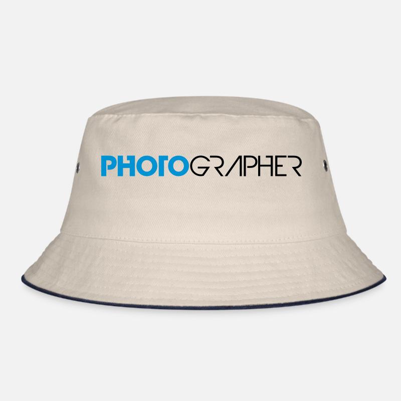 Cool Photographer Text Design Bucket Hat