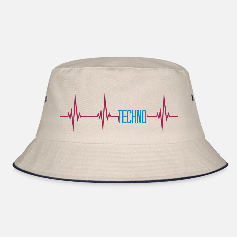 Pulse heartbeat techno Bucket Hat