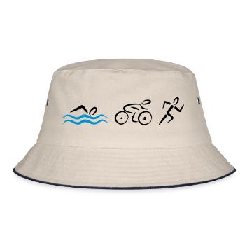 Triathlon - Bucket Hat - Natur/Navy - Vorne