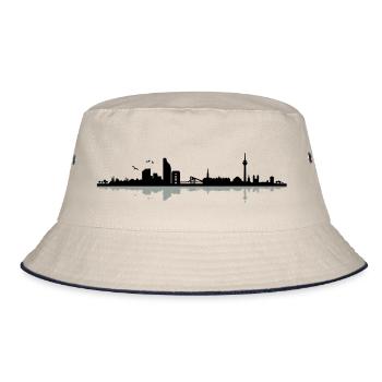 Düsseldorf Skyline - Bucket Hat - Natur/Navy - Vorne