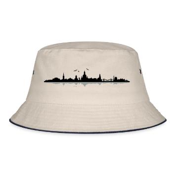 Skyline of Dresden - Bucket Hat - ecru/navy - Front
