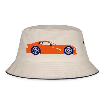Sportwagen - Bucket Hat - Natur/Navy - Vorne