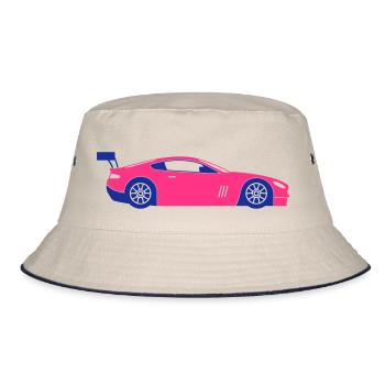 Sportwagen - Bucket Hat - Natur/Navy - Vorne