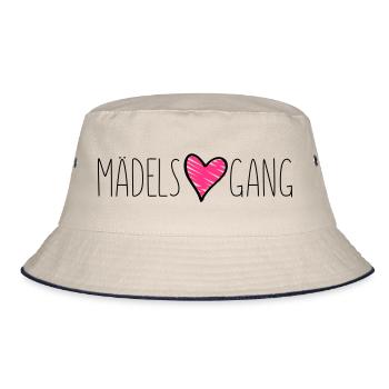 maedels herz gang liebe - Bucket Hat - Natur/Navy - Vorne