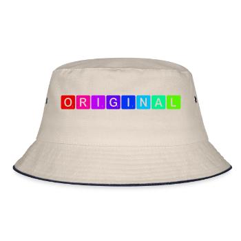 Original - Bucket Hat - ecru/navy - Front