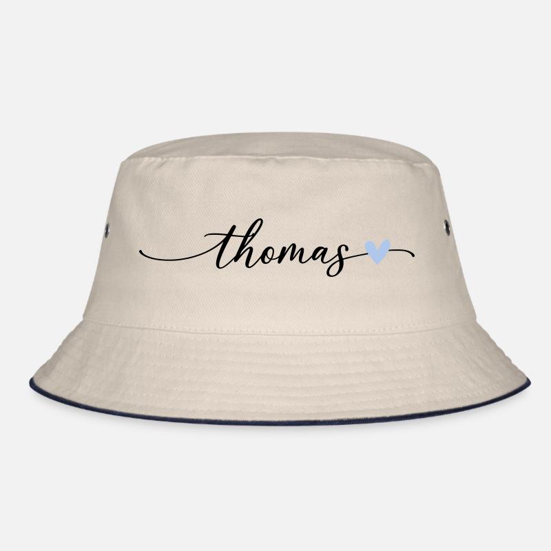 Thomas Name Calligraphy Font Bucket Hat