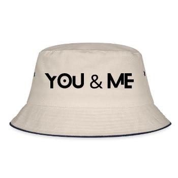 YOU & ME - Bucket Hat - ecru/navy - Front