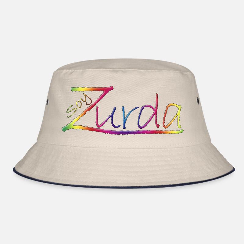 Ich bin Linkshänder - Bucket Hat - Natur/Navy