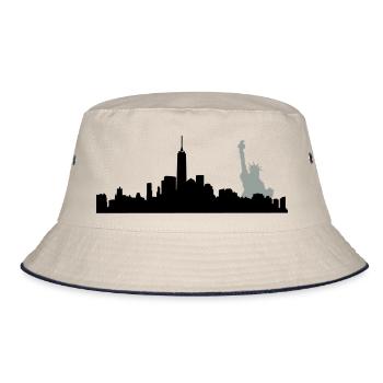 manhatten skyline - Bucket Hat - Natur/Navy - Vorne
