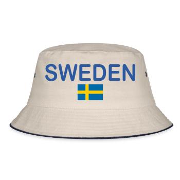 Sweden - Bucket Hat - ecru/navy - Front