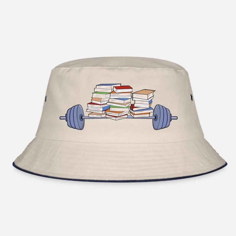 Lifting weights and books Bucket Hat