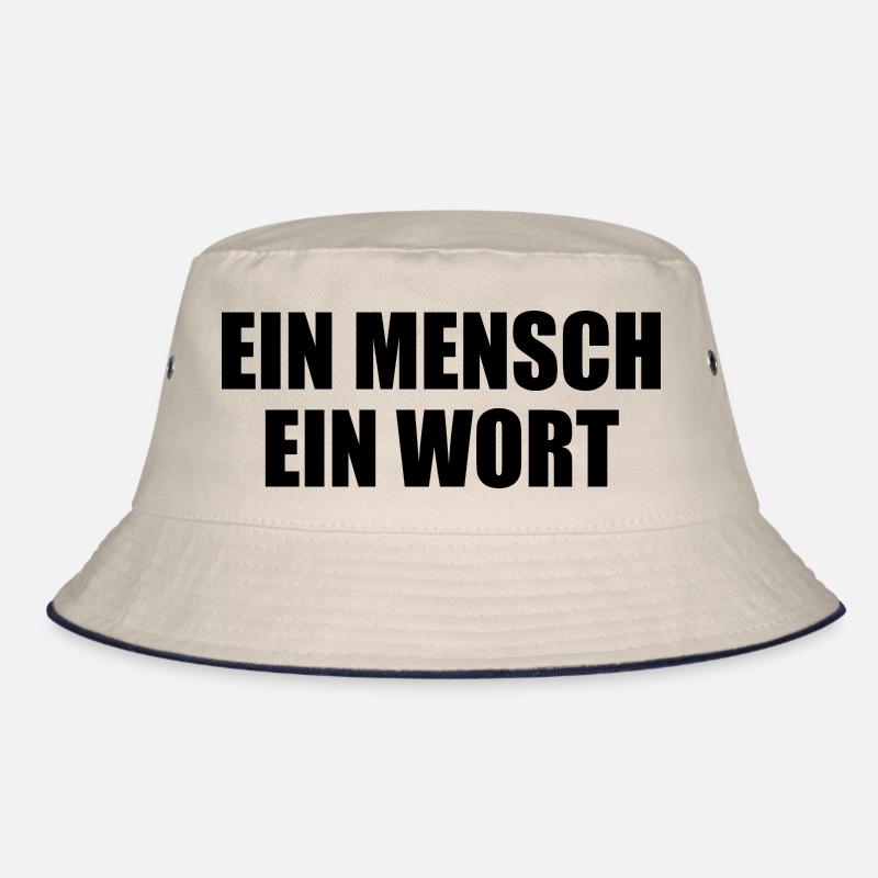 ein mensch ein wort - Bucket Hat - Natur/Navy