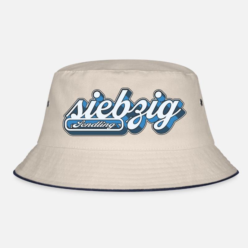 Sendling siebzig Retro München089 Minga 089  - Bucket Hat - Natur/Navy