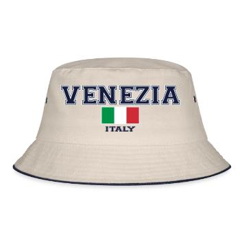 Venice, Venezia - Bucket Hat - ecru/navy - Front