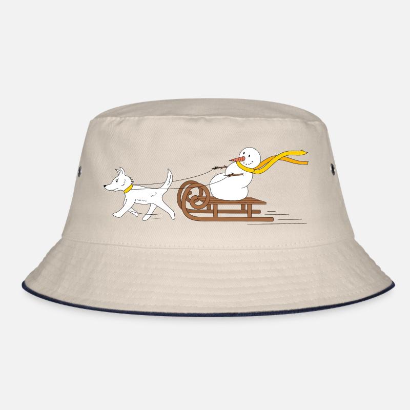 Schlittenfahrt - Bucket Hat - Natur/Navy
