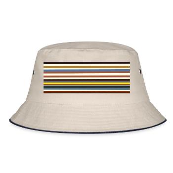 Design Classics Striped Pattern Vintage - Bucket Hat - ecru/navy - Front