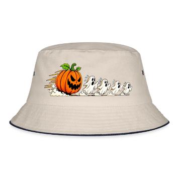 HALLOWEEN KÜRBIS GEIST - Bucket Hat - Natur/Navy - Vorne