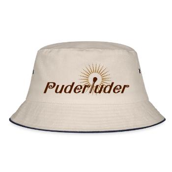Puderluder (2-farbig) / Styling / Friseur / - Bucket Hat - Natur/Navy - Vorne