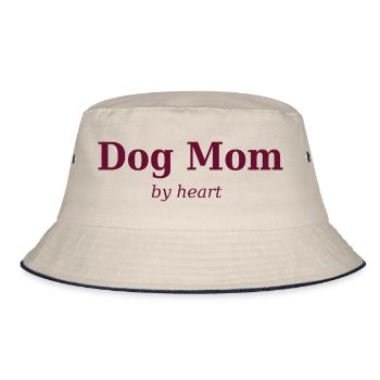 Dog_mom_by_heart - Bucket Hat - ecru/navy - Front