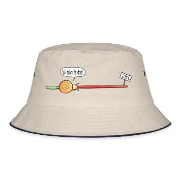 Der Weg ist das Ziel - Schnecke - Comic - Geschenk - Bucket Hat - Natur/Navy - Vorne