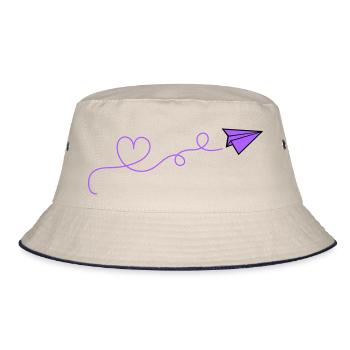 Coeur d’avion en papier - Bob - blanc cassé/bleu marine - Devant