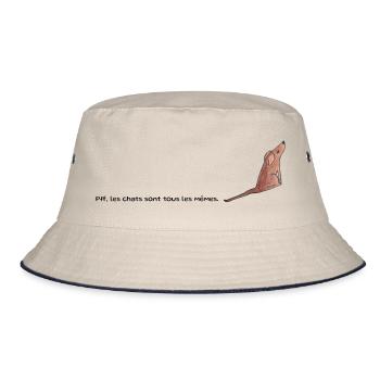 Cats are all the same - Bucket Hat - ecru/navy - Front