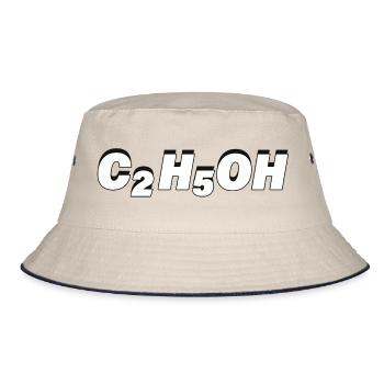 C2H5OH - Bucket Hat - ecru/navy - Front