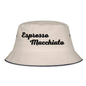Espresso Macchiato - Bucket Hat - Natur/Navy - Vorne