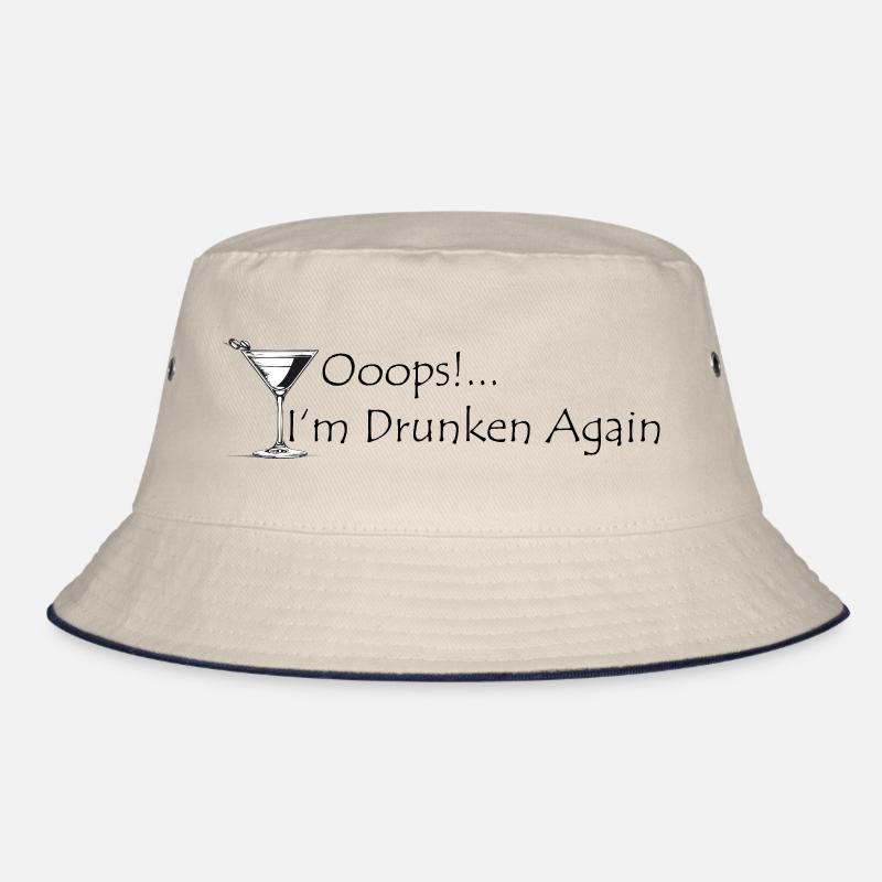Martini Line Art Bucket Hat