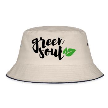 green soul - Bucket Hat - Natur/Navy - Vorne