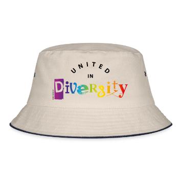 diversity / diversity 2 - Bucket Hat - ecru/navy - Front