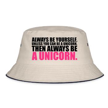 always be yourself unicorn funny - Bucket Hat - Natur/Navy - Vorne