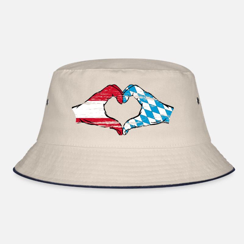 Autriche Bavière drapeau mains forme coeur utilisé Bob