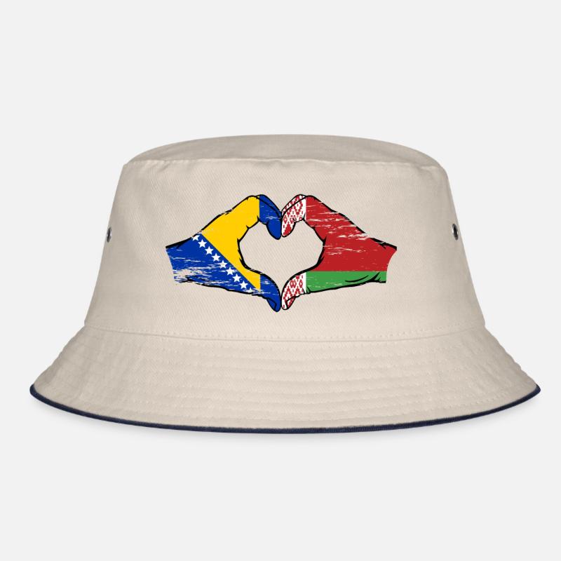 Bosnie Biélorussie drapeau mains forme de coeur utilisé Bob