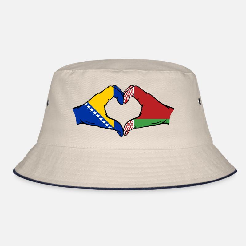 Bosnie Biélorussie drapeau mains coeur forme Bob